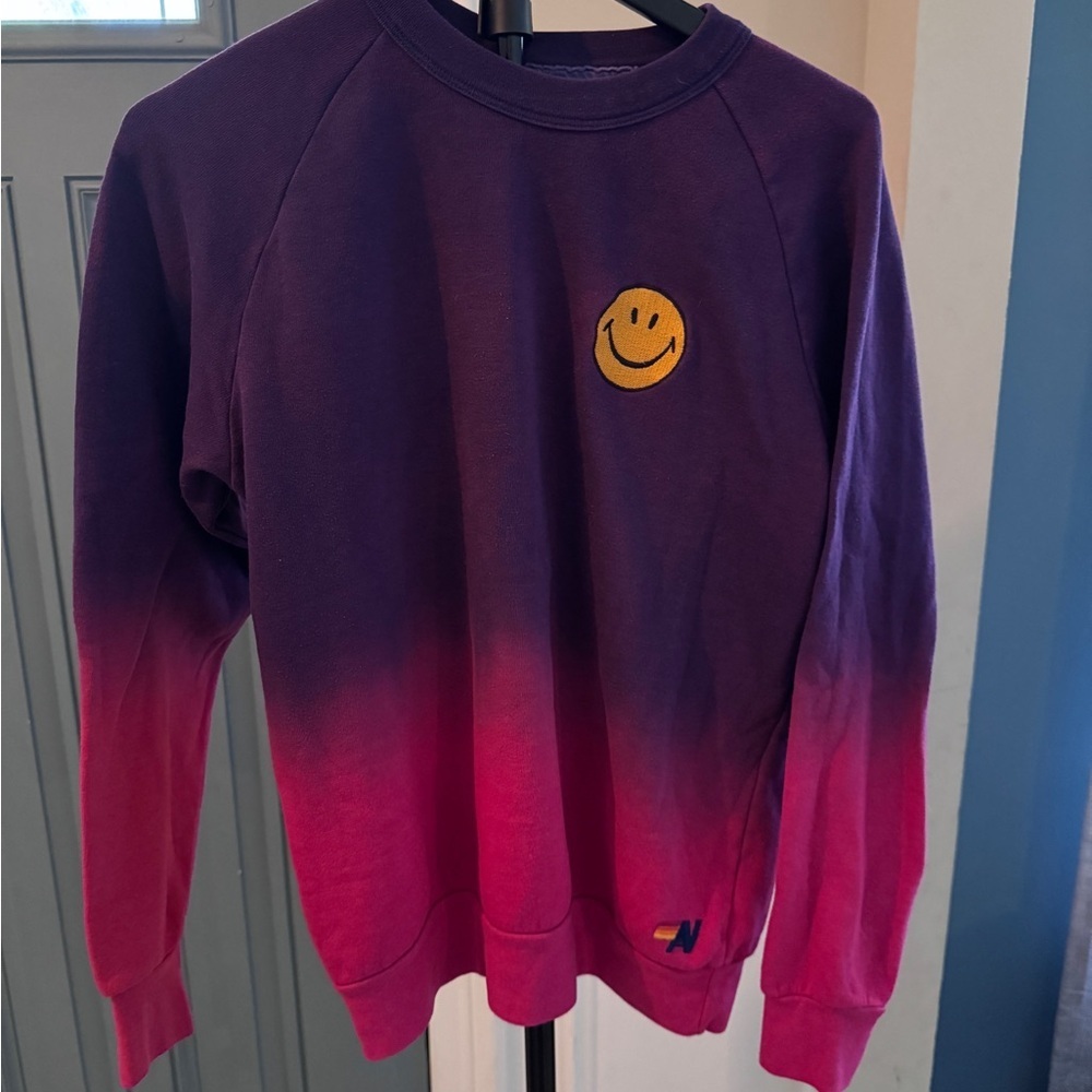 Aviator Nation SMILEY 2 CREWNECK SWEATSHIRT - UNISEX - Picture 2 of 8